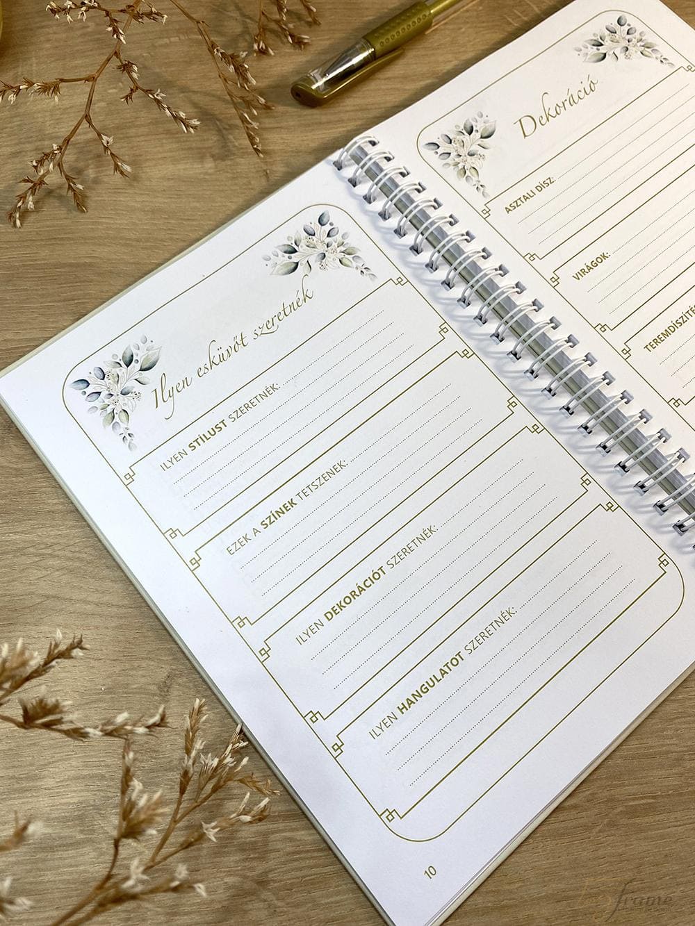 Esküvőtervező napló + 3 darab minta meghívó