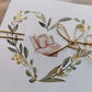 39852-Keresztelő meghívók-arany, barna, dombornyomott, greenery, kisfiu, kislány, vintage, virág-Erdélyi Esküvői Meghívók